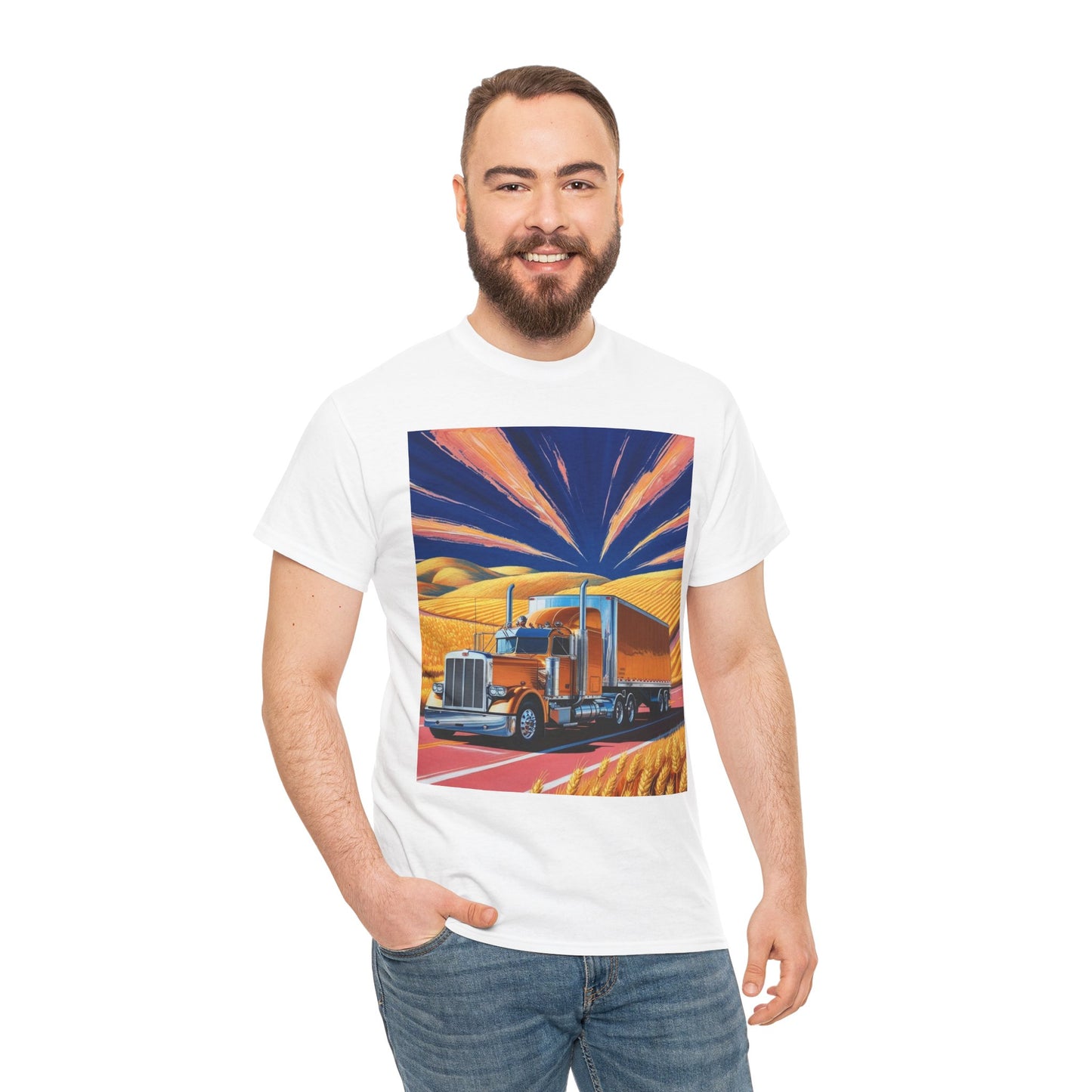 August Vibe Trucking Unisex Heavy Cotton Tee