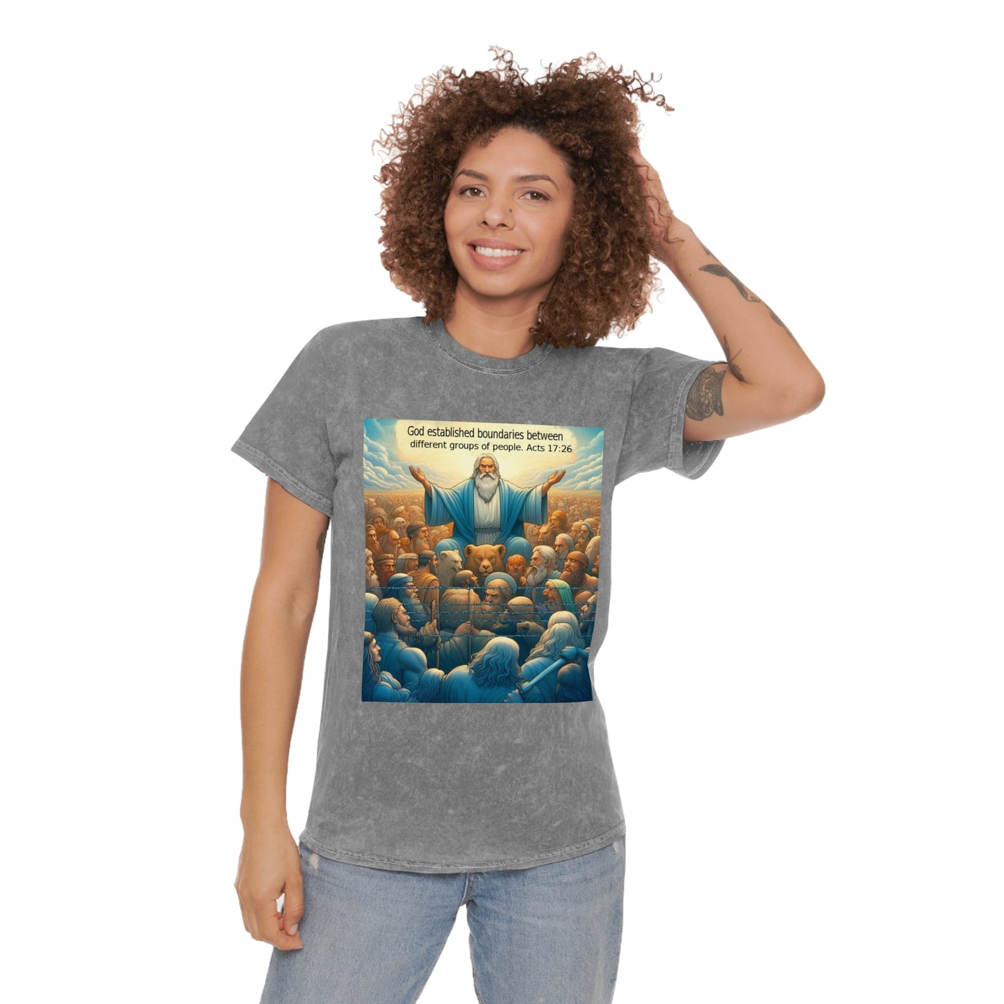 God's Border Unisex Mineral Wash T-Shirt