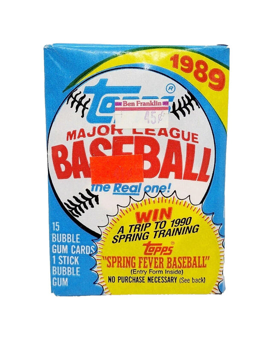 Topps Major League Baseball 1989 Unopened Wax Trading 15 Card Pack