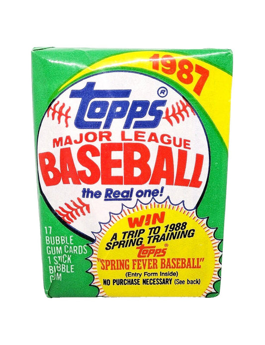 Topps Major League Baseball 1987 Unopened Wax Trading 17 Card Pack