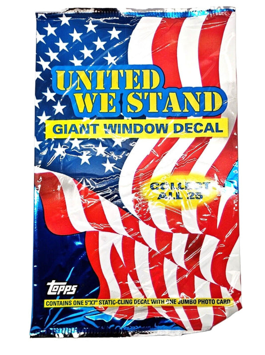 Topps 2001 United We Stand Giant 5" X 7" Collectable Assorted Window Decal