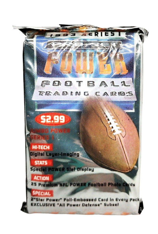 Pro Set 1993 Series One Jumbo Power Premium NFL Football 25 Trading Card Pack