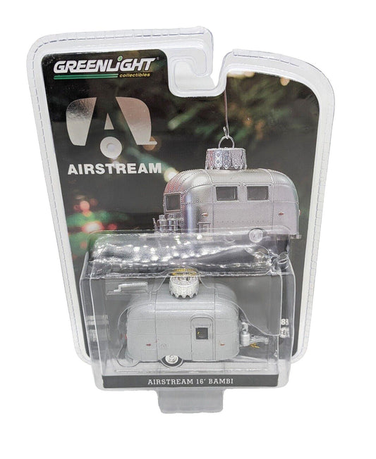 Airstream Silver 16' Bambi Greenlight Diecast 1:64 Scale Travel Trailer