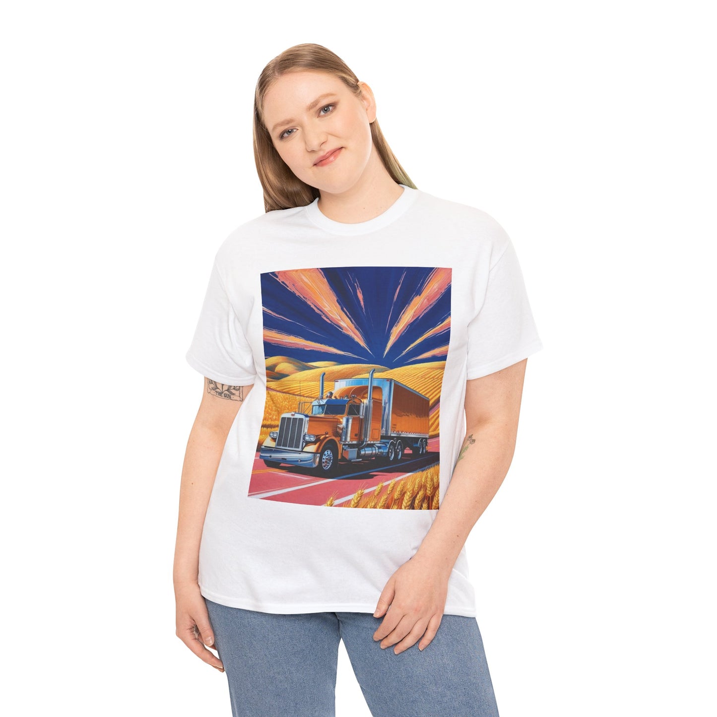 August Vibe Trucking Unisex Heavy Cotton Tee