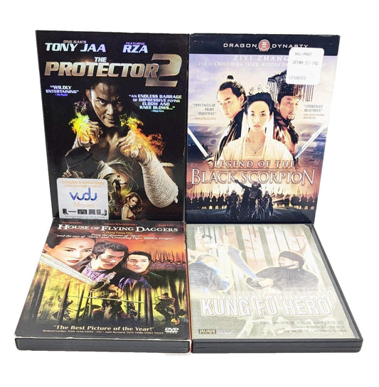 Kung Fu Hero, The Protector 2, Plus 2 More Martial Arts Lot Of 4 DVDs