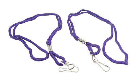Purple Lanyard Keychain,  ID, Or  Cell Phone 36" Rope Holder - Lot Of 2