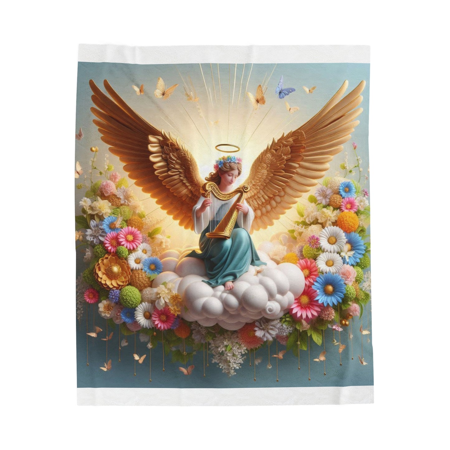 Angel Velveteen Plush 50" X 60" Blanket