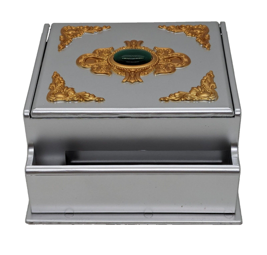 Press Type Automatic Pop-Up Silver Tabletop Case/Dispenser Storage Box