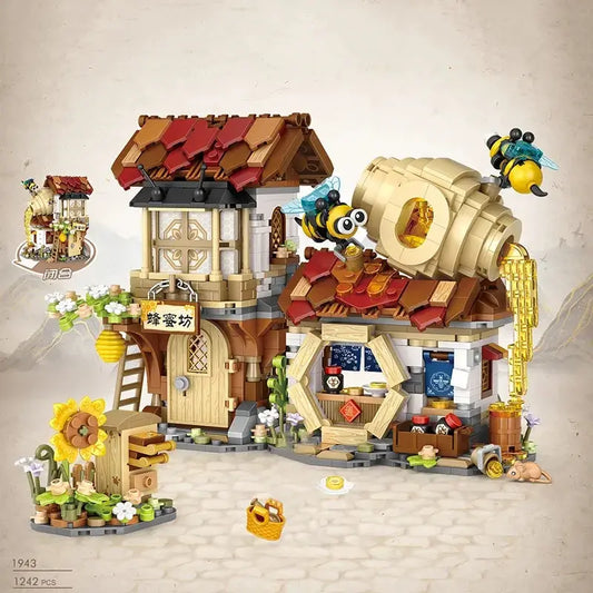Mini Street View Bee Shop Building Blocks Toy