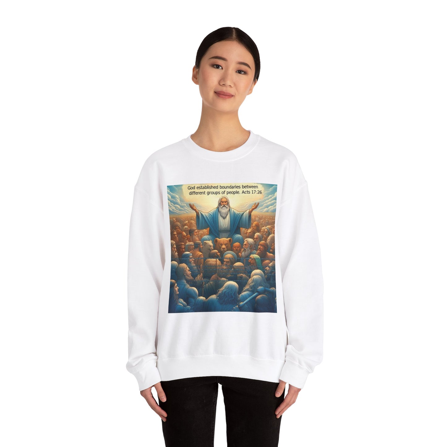 God's Border Unisex Heavy Blend™ Crewneck Sweatshirt